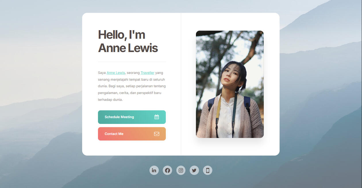 profile landing page