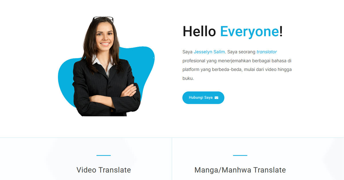 landing page for personal