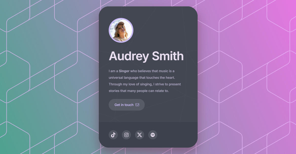 profile landing page