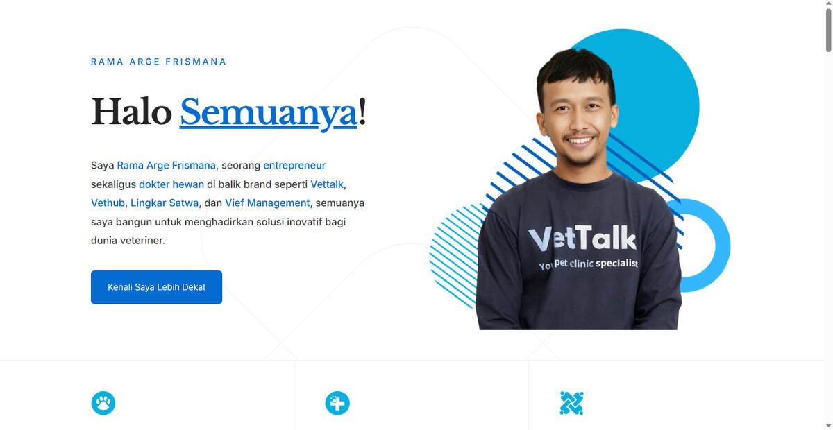 personal landing page