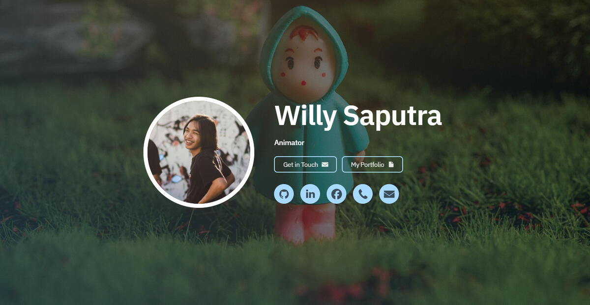 website portofilio yang minimalis modern, cocok untuk pekerja industri kreatif yang ingin menunjukkan karya mereka.