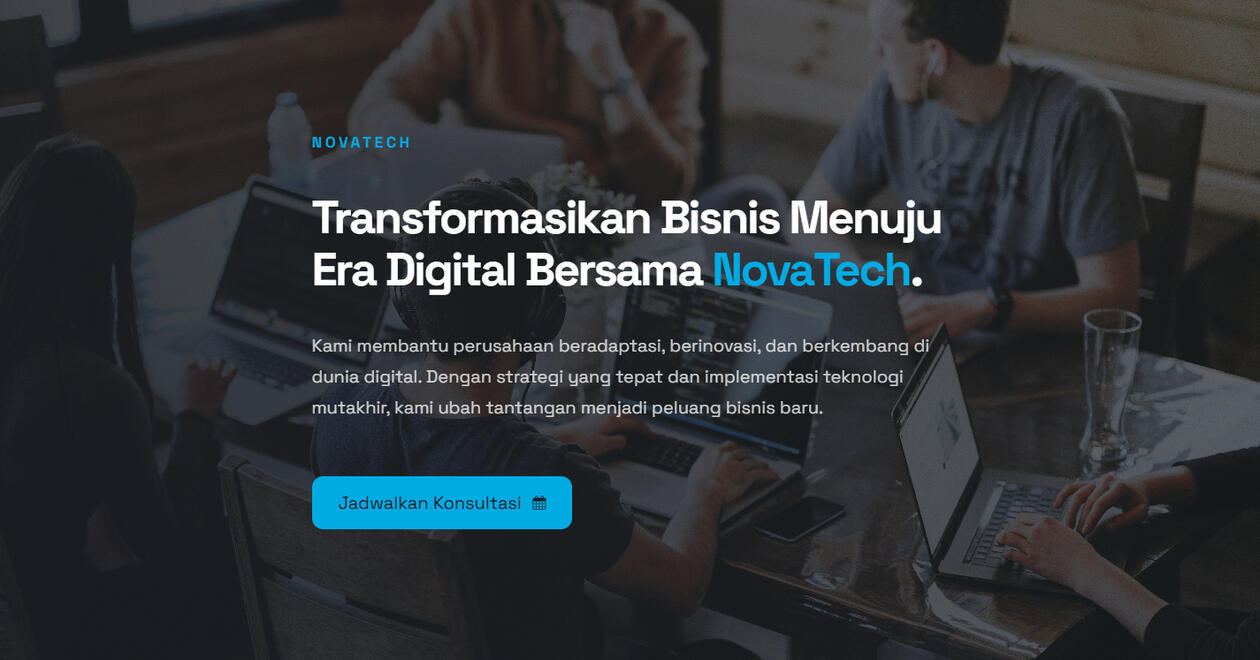 tech companies landing page